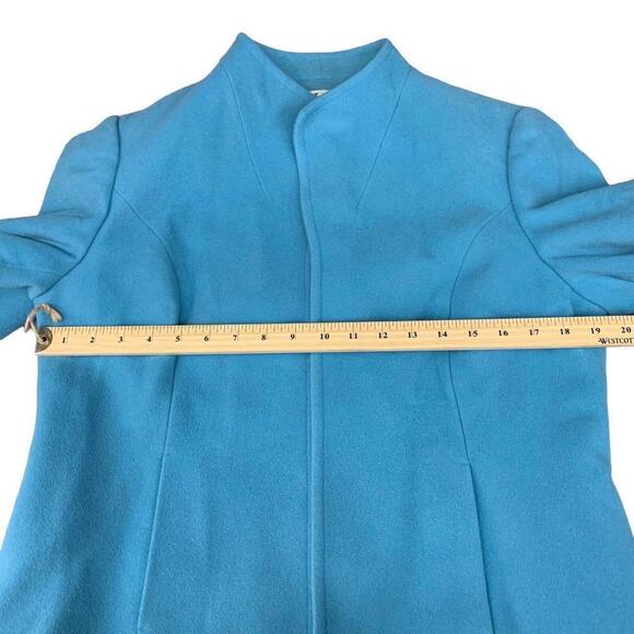 Jessica Womens Blue Wool Cashmere Nylon Blend Lined Blazer Jacket Size 12 READ - Picture 9 of 12